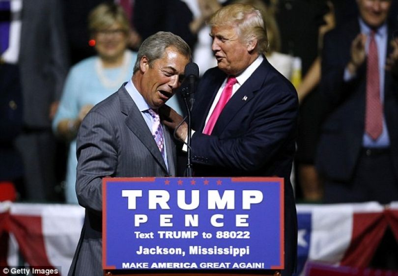 Farage dëshiron të jetë ambasador i Trumpit në BE