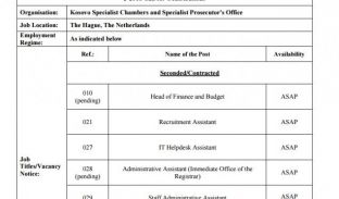 Gjykata Speciale nis procedurat e kompletimit me ekipin e ri