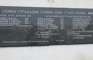 Përdhoset pllaka përkujtimore në Grackë të Lipjanit, reagon Lista Srpska