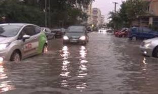 Moti i stuhishëm në Shkodër, përmbyten rrugët e shkulen pemë