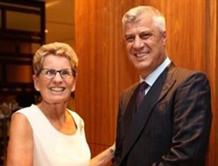 Thaçi në Kanada takohet me kryeministren e Ontarios