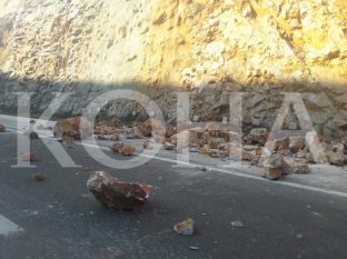  Shembje e gurëve në autostradën “Ibrahim Rugova” [foto]