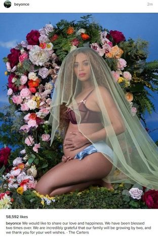 Fotografia e shtatzënisë së Beyonces thyen çdo rekord në Instagram
