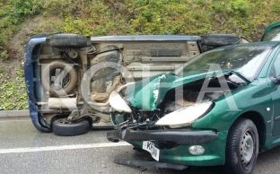 Aksident i rëndë në magjistralen Prishtinë – Gjilan [foto]