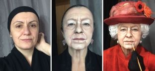  Artistja që transferon vetën në figura të njohura me grim