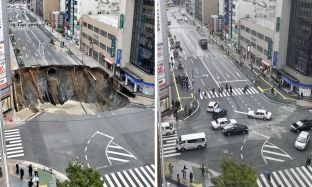 Japonezët riparojnë gropën gjigante për vetëm dy ditë [video]